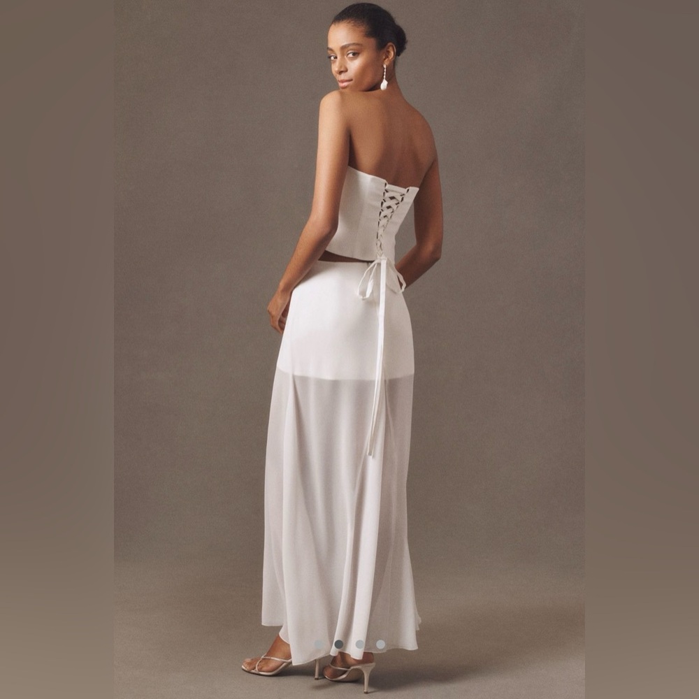 Anthropology Weddings Mare Strapless Corset &
Sheer Maxi Skirt Set XS SOLD OUT - Picture 3 of 7